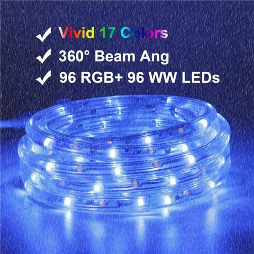 16ft RGB LED rope lights waterproof color changing indoor outdoor remote control